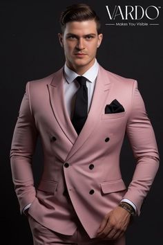 Luxury Pink Blazer For Business, Pink Luxury Blazer For Business, Luxury Pink Business Blazer, Pink Luxury Business Blazer, Luxury Pink Suits With Notch Lapel, Luxury Pink Notch Lapel Suits, Tailored Pink Double Breasted Suit For Business, Tailored Pink Double Breasted Business Suit, Luxury Tailored Pink Suits