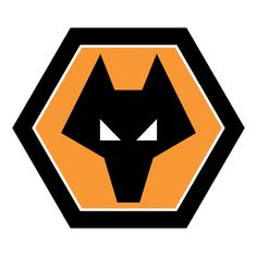 an orange and black hexagonal logo with a fox's head in the center