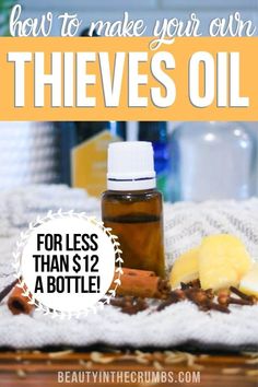 Thieves Oil Recipe, Wipes Diy, Thieves Oil, Thieves Essential Oil, Reducing Inflammation, Diy Sprays, Diffuser Recipes, Cleaning Recipes