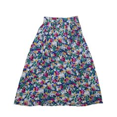 FUNDAMENTAL THINGS Midi Straight Skirt Blue 90s Floral Womens XXS Blue Retro Skirt With Floral Print, Retro Blue Floral Print Skirt, Fitted Blue Skirt In 90s Style, Fitted Blue Skirt With 90s Style, Blue Fitted Skirt 90s Style, 90s Style Fitted Blue Skirt, 90s Style Blue Summer Skirt, Blue 90s Style Skirt For Summer, 90s Floral