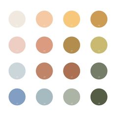 the different shades of paint on a white background, each with their own color scheme