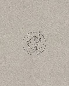 a drawing of a dog in a circle