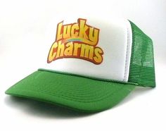 Lucky Charms Trucker Hat Mesh Hat vintage snapback hat adjustable unworn Vintage style trucker hat This is a Trucker hat mesh hat, it has an adjustable snapback so it fits most people 100% Polyester Front 100% Nylon Mesh Back 5-panel cap Seamless Foam Front Panel with Lining 8 Rows Stitching on Visor Matching Fabric Under visor Adjustable Plastic Snap Hats Trendy, Snapback Hats Men, Beer Hat, Vintage Trucker Hat, Vintage Trucker Hats, Mesh Hat, Hats Snapback, Green Hats, Lucky Charms