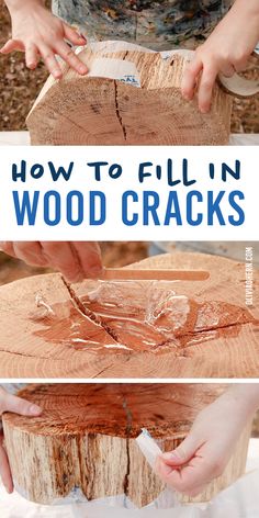 how to fill in wood cracks with the help of a diy glue stick