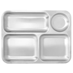 a white plastic tray with three compartments