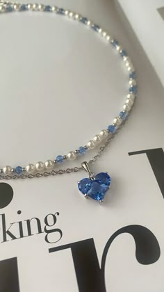 Blue Heart Beaded Necklaces, Blue Heart Beads Pendant Necklace, Blue Heart-shaped Beaded Necklace As Gift, Blue Adjustable Heart-shaped Beaded Necklaces, Adjustable Blue Heart-shaped Beaded Necklace, Jewelry Product Shots, Product Shots, Diy Jewellery