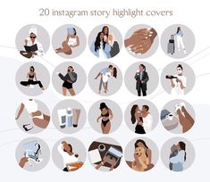 20 instagram story highlight covers for women's health and personal care products, including the use of digital cameras