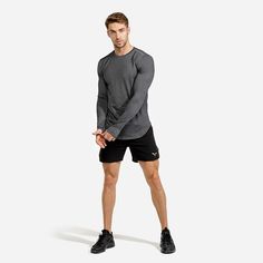 Men's Compression Shirt Running Shirt Thumbhole Long Sleeve Base Layer Athletic Athleisure Winter Spandex Breathable Quick Dry Soft Running Jogging Training Sportswear Activewear Solid Colored Dark Workout Outfits Men Athletic Wear, Male Gym Outfit, Gym Looks Outfits, Athletic Wear Men, Men Athletic Outfits, Workout Outfits Men, Hot Workout Outfits, Mens Gym Outfits, Activewear Photography