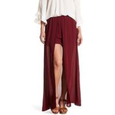 Beautiful Burgundy Layered Skirt! Perfect For Summer Fun And Festival Season! New, Never Worn! Details - Elasticized Waist - Layered Construction - Sheer Skirt - Approx. 14" Rise, 2" Inseam, 43" Full Length) - Made In Usa Fiber Content 100% Polyester Care Hand Wash Additional Info Fit: This Style Fits True To Size. Model's Stats For Sizing: - Height: 5'9" - Bust: 32" - Waist: 24" - Hips: 34" Model Is Wearing Size S. Open Front Skirt, Peach Love, Sheer Skirt, Red Skirts, Layered Skirt, Front Open, Festival Season, Summer Fun, Made In Usa