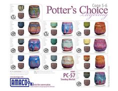 an advertisement for pottery's choice is shown