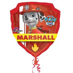 Buy Balloons Paw Patrol Supershape Balloon sold at Party Expert Police Shield, Balloon Prices, Marshall Paw Patrol, Party Expert, Chase Paw Patrol, Mylar Balloons, Helium Balloons, Balloon Bouquet, White Letters