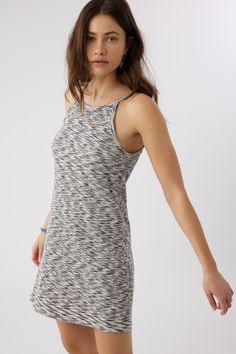 The perfect wear-anywhere dress for warm, sunny days. It has a knit, mini length design, flowy fit and low-back detail. O'Neill Women's tank dress Mini length Low-back detail Flowy fit Spacedye rib 95% Viscose, 5% Elastane Oasis Dress, Beach Stores, Dresses Xxl, Dress Mini, Xl Dress, Womens Tank, Tank Dress, Dresses Xs, Sunny Days