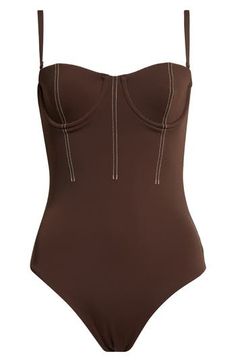 Bold stitching and a corset-inspired bodice lend visual intrigue to a one-piece swimsuit that will complement your beach-ready style. Removable, adjustable straps Lined 64% nylon, 26% spandex Hand wash, line dry Imported Beach Ready, Fabric Gift Bags, Fabric Gifts, Free Fabric, One Piece Swimsuit, Bodice, Adjustable Straps, Stitching, Size 4