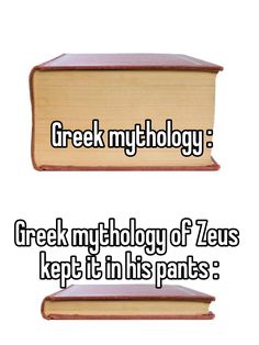 two books with the words greek mythology and greek mythology written in white letters on them