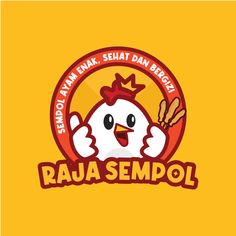 a chicken with a crown on it's head and the words raja sempol