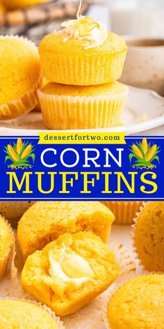 Elevate your Thanksgiving side dish to impress with this Corn Muffin Recipe! These cornbread muffins, made from cornmeal, are perfect for a small batch and great for chili season. Enjoy this easy dinner side that will leave everyone craving more! Get baking! Small Batch Corn Muffins, Small Batch Cornbread Muffins, Corn Muffin Recipes, Corn Muffin Recipe, Cornbread Muffin Recipe, Banana Muffin Recipes, Chili Season, Homemade Corn Muffins, Mini Corn Muffins