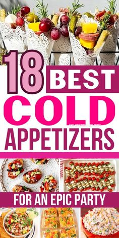 Make Ahead Cold Appetizers, Simple Finger Foods, Cold Appetizer Recipes, Room Temperature Appetizers, Cold Party Appetizers, Cold Appetizer, Cold Finger Foods, Fingerfood Party, Make Ahead Appetizers