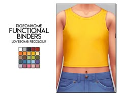 an image of a woman wearing a yellow shirt and blue jeans with the words, functional binders