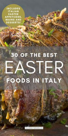 the cover of the book, 30 of the best easter foods in italy by person