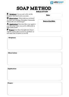 the soap method worksheet is shown in this image, and it contains instructions to use