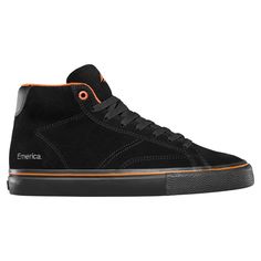 Product Description Emerica Skateboard Shoes Omen Hi X Biltwell Black The Omen Hi is a true high top skate shoe with vulcanized construction. The insole is made of G6 Foam with double wrapped foxing. The outsole consists of triangle tread, which is a signature feature in most of our footwear line. The Omen Hi has a custom textured toe bumper for durability against the most aggressive flick. Grab yourself a pair and see for yourself. Featuring Emerica X Biltwell custom colors and artwork. More In Mid-top Skate Shoes With Vulcanized Sole For Skateboarding, Mid-top Skate Shoes With Vulcanized Sole, Black High-top Sneakers With Gum Sole For Skateboarding, Mid-top Vulcanized Skate Shoes, Urban High-top Skate Shoes With Vulcanized Sole, Urban Mid-top Skate Shoes With Vulcanized Sole, Urban High-top Sneakers With Vulcanized Sole For Skateboarding, High-top Skate Shoes With Gum Sole For Skateboarding, High-top Sneakers With Vulcanized Sole For Skateboarding