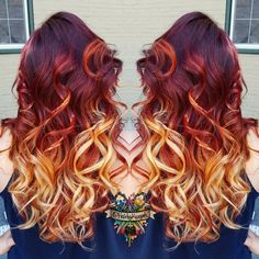 Fall Ombre Hair, Ombre Hair Tutorial, Sunset Hair Color, Cinnamon Hair