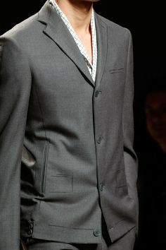 SPRING 2014 MENSWEAR Bottega Veneta Sundowner Party, Menswear Details, Grey Suit Jacket, Classy Suits, Gq Men, Menswear Fashion Show, Sharp Dressed Man, Menswear Fashion, Menswear Collection