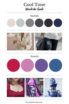 Wardrobe Guides for Every Tone – Teal Inspiration True Winter Color Palette, Winter Skin Tone, Teal Inspiration, Cool Summer Palette, Cool Winter Color Palette, Deep Winter Palette, Deep Winter Colors, Winter Palette, Soft Summer Colors