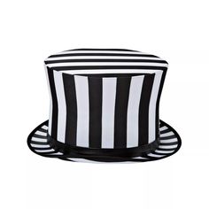 Fashion Aesthetics, Top Hat, White Stripe, Black And White, White, Hats, Black