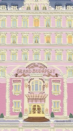 the grand budapest hotel is painted in pastel colors