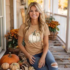 Cream Pumpkin, Fall Shirt, Autumn Fashion, Cozy Sweatshirt, Pumpkin Apparel, Fall Vibes, Comfy Fall Wear, Autumn Wardrobe, Seasonal Shirt - Etsy Beige Fall Loungewear Tops, Beige Tops For Loungewear In Fall, Beige Top For Fall Loungewear, Beige Top For Loungewear In Fall, Fall Cream Relaxed Tops, Cream Relaxed Fit Tops For Fall, Fall Crew Neck Beige Top, Casual Cream Tops For Fall, Beige Relaxed Fit Tops For Fall