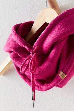 Get the feeling of your favorite hoodie with the added bulk with this so-soft balaclava, featured in a classic sweatshirt material for ultimate coziness. **Features:** Hood style, slouchy fit, adjustable drawstring opening, fleece-lined sweatshirt material **Why We | No Sweat Hoodie Balaclava by Free People in Pink Super Soft Fleece Hoodie For Winter, Cozy Sweatshirt With Adjustable Hood, Cozy Solid Color Sweatshirt For Cold Weather, Solid Color Fleece Hoodie With Funnel Neck, Solid Funnel Neck Fleece Hoodie, Solid Color Funnel Neck Fleece Hoodie, Super Soft Cotton Hoodie For Winter, Super Soft Cotton Winter Hoodie, Warm Solid Color Fleece Hoodie