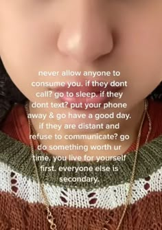 a close up of a person's face with a quote on the back ground