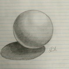 a pencil drawing of two balls on top of each other, one is upside down