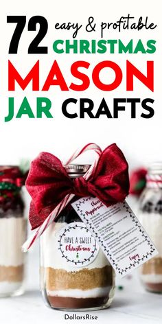 Easy and Profitable DIY Christmas Mason Jar Craft ideas. Make this festive season extra special with the perfect Christmas Mason Jar DIY. Whether you're looking for DIY projects to sell for money or unique ideas for decorating, these mason jar crafts will definitely get you into your festive vibe. Mason jars are an affordable DIY project to add a touch of cheer to your house. Christmas Crafts DIY Project, Christmas Crafts To Sell For Money, Christmas Craft Ideas, Christmas Mason Jar Craft Ideas. Holiday Mason Jar Crafts, Christmas Mason Jar Crafts, Easy Mason Jar Crafts Diy, Diy Christmas Crafts To Sell, Christmas Crafts To Make And Sell