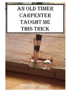 an old timer carpenter taught me this trick