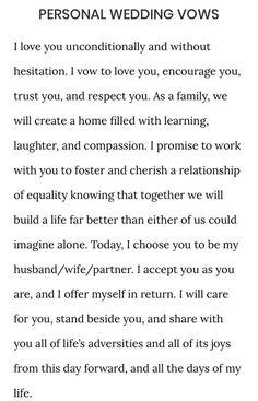 Funny Wedding Vows To Husband, Wedding Vows To Husband Cry, Wedding Cake Champagne, Wedding Vow Examples, Afterparty Dress, Wedding Vows That Make You Cry, Hindi Wedding, Personal Wedding Vows