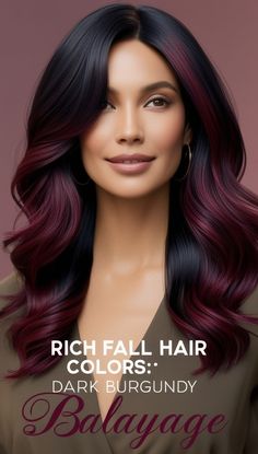 Craving a Fall Refresh for Your Dark Brown Hair? 💇‍♀️ Autumn Undertone, Color For Dark Brown Hair, Undertone Hair, Dark Autumn Hair Color, Deep Plum Hair, Burgundy Brown Hair, Autumnal Palette, Dark Burgundy Hair