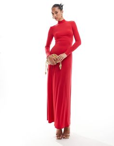 Dress by Flounce London From one occasion to another High neck Long sleeves Cut-out back Regular fit Dress With Back Detail, High Neck Maxi Dress, Dress Bra, High Neck Long Sleeve, Maxi Dress Trend, Orange Dress, Plus Size Pregnancy, Tea Dress, Mini Dress Party