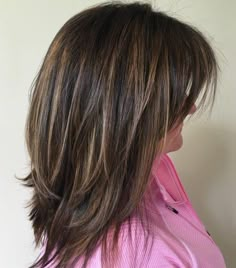 80 Sensational Medium Length Haircuts for Thick Hair Layered Thick Hair, Medium Length Layers, Dramatic Hair, Medium Layered Haircuts, Medium Layered Hair, Medium Length Hair With Layers, Long Layered Haircuts, Brown Highlights, Haircut For Thick Hair