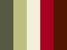 the color palette is red, green and brown