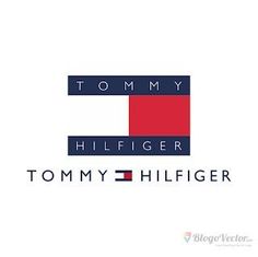 the tommy hilfiger logo is shown in red, white, and blue colors