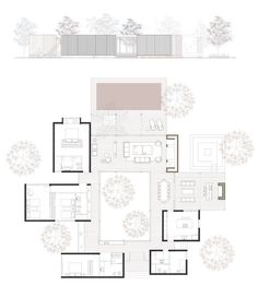 the floor plan for this modern house is very large and has lots of space to move around