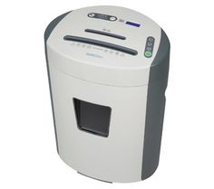 a white and black paper shredder on a white background