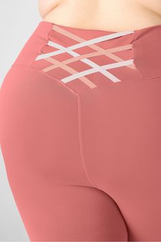 Boost PowerHold® High-Waisted 7/8 Legging Fabletics pink female Activewear >> Womens >> Bottoms >> Leggings >> 7/8s PowerHold plus Training 4-Way Stretch/Chafe-Resistant/Moisture-Wicking/UPF Protection Max compression with strappy waistband Anna Hat, Female Activewear, Tall Leggings, Bra Size Charts, Romantic Colors, Kate Hudson, Pink Love, Shoe Size Chart, Funnel Neck