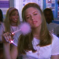 Clueless Desktop Wallpaper, Cher Clueless Wallpaper, Clueless Pictures, Television Aesthetic, Y2k Aesthetic Pictures, Clueless Vintage Poster, Cher Aesthetic Clueless Pink, 2000s Collage, Cher From Clueless