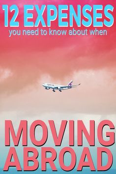 an airplane flying in the sky with text that reads 12 experiences you need to know about when moving aboard