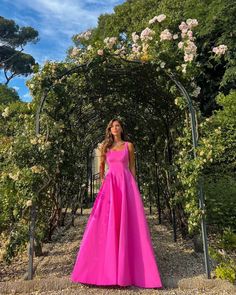 Hot Pink Formal Dress, Pink Long Prom Dresses, Debs Dresses, Art Dresses, Ellie Saab, Prom Dresses Elegant, York Wallpaper, Long Prom Dresses