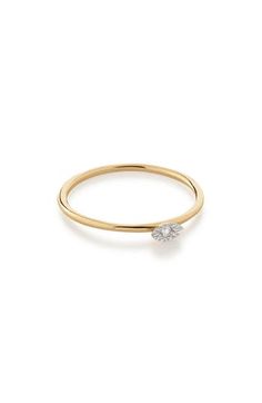 Update your stack with this minimalist ring handcrafted from 14-karat gold and set with a delicate marquise diamond. 1/8" band width Exclusive US retailer Total diamond weight: 0.03ct. Color: G–H Clarity: VS Recycled 14k gold/diamond Imported >Diamond Guide Diamond Stacking Rings, Diamond Guide, Monica Vinader, Minimalist Ring, Marquise Diamond, Minimalist Rings, Stacking Ring, G H, Stacking Rings