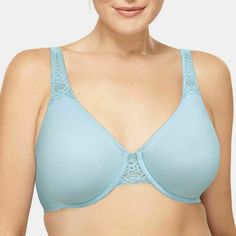 Wacoal Soft Embrace Seamless Lace Bra Blue 36b Nwt! $52 Enhance Your Shape And Embrace Comfort For Everyday With Wacoal's Seamless Bra Detailed With Pretty Lace Accents. Full Coverage Underwire Support Seamless Hand Wash Imported Color: Sky Blue Style: 851211 Condition: Brand New With Original Retail Tags. Retail: $52 Seamless Underwire Bra, Blue Full Cup Bra, Elegant Blue Seamless Bra, Elegant Light Blue Bra, Seamless Bra, Blue Style, Lace Bra, Blue Fashion, Women's Intimates